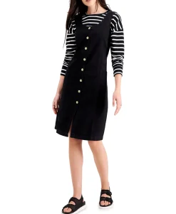 Women's Petite Cotton Denim Dress