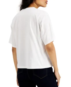 Women's Petite Cotton Necklace T-Shirt