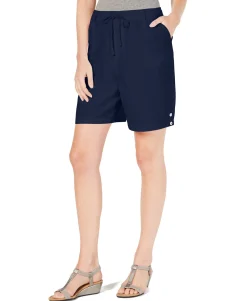 Women's Petite Cotton Pull-On Shorts