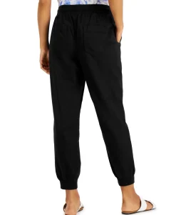 Women's Petite Crepe Jogger Pants