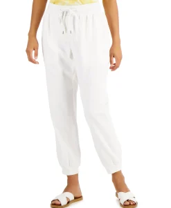 Women's Petite Crepe Jogger Pants