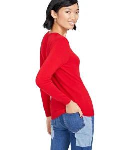 Women's Petite Crew-Neck Cashmere Sweater