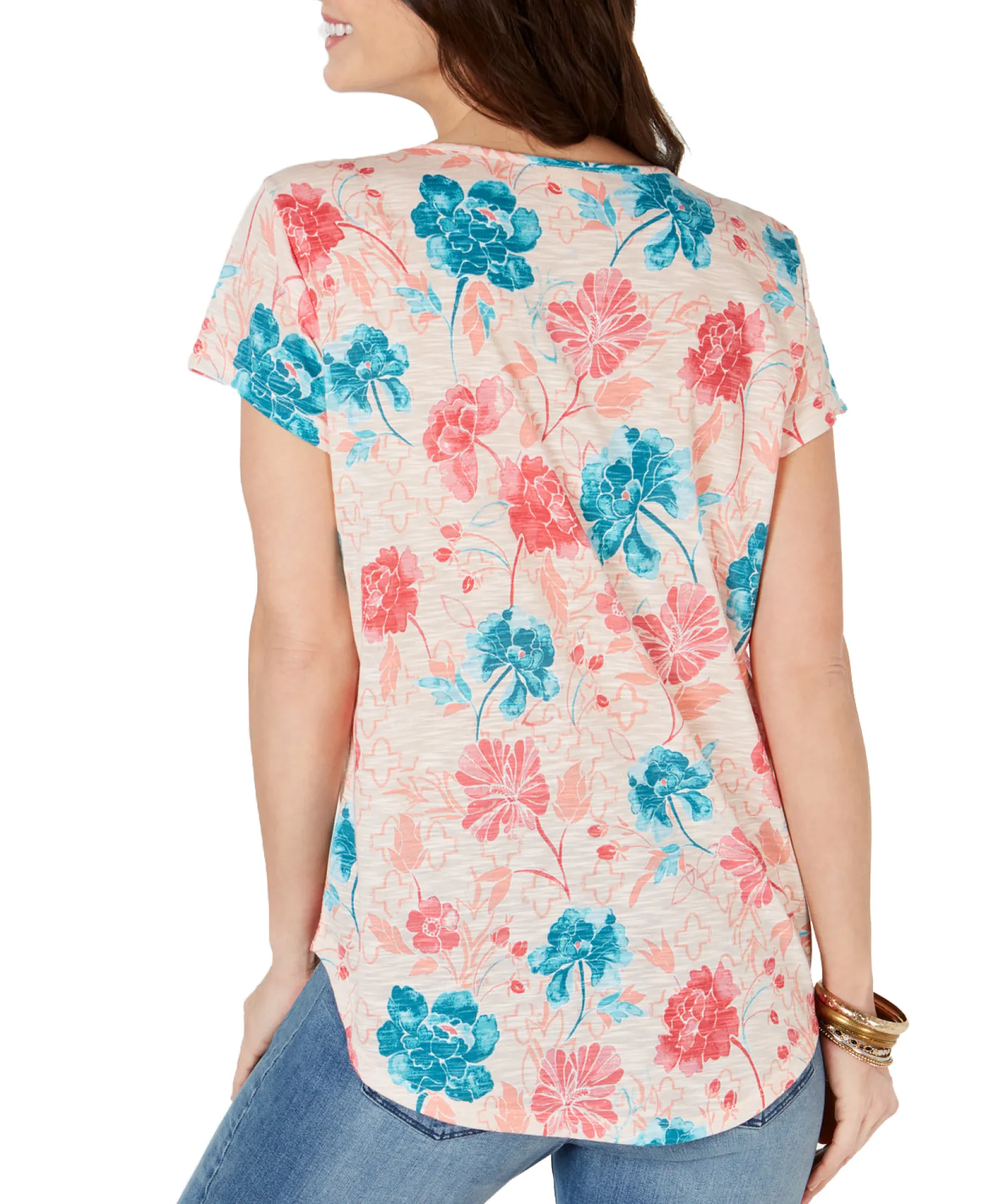 Women's Petite Crochet-Trim Top