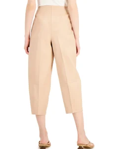 Women's Petite Cropped Straight-Leg Pants
