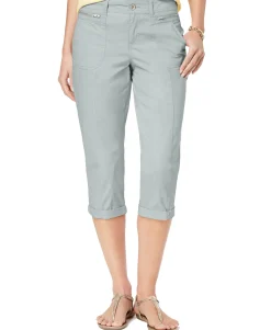 Women's Petite Cuffed Capri Pants
