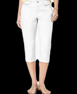 Women's Petite Cuffed Capri Pants