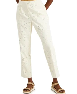 Women's Petite Eyelet Pants