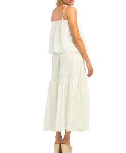 Women's Petite Floral Eyelet Cami Top