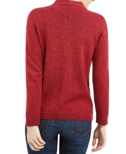 Women's Petite Hardware-Trim Cotton Henley Sweater