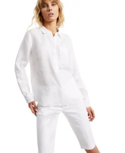 Women's Petite Linen Shirt