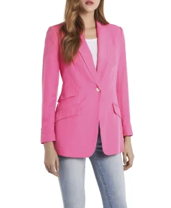Women's Petite Long Sleeve Luxe CDC One Button Blazer