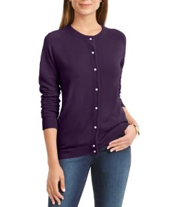 Women's Petite Luxsoft Button Cardigan