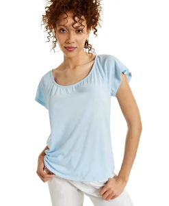 Women's Petite Pleated Top