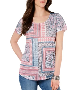 Women's Petite Printed Top