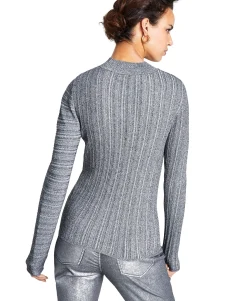 Women's Petite Ribbed Pullover Sweater