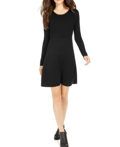 Women's Petite Ribbed Sweater Dress