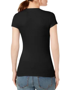 Women's Petite Ribbed V-Neck Top