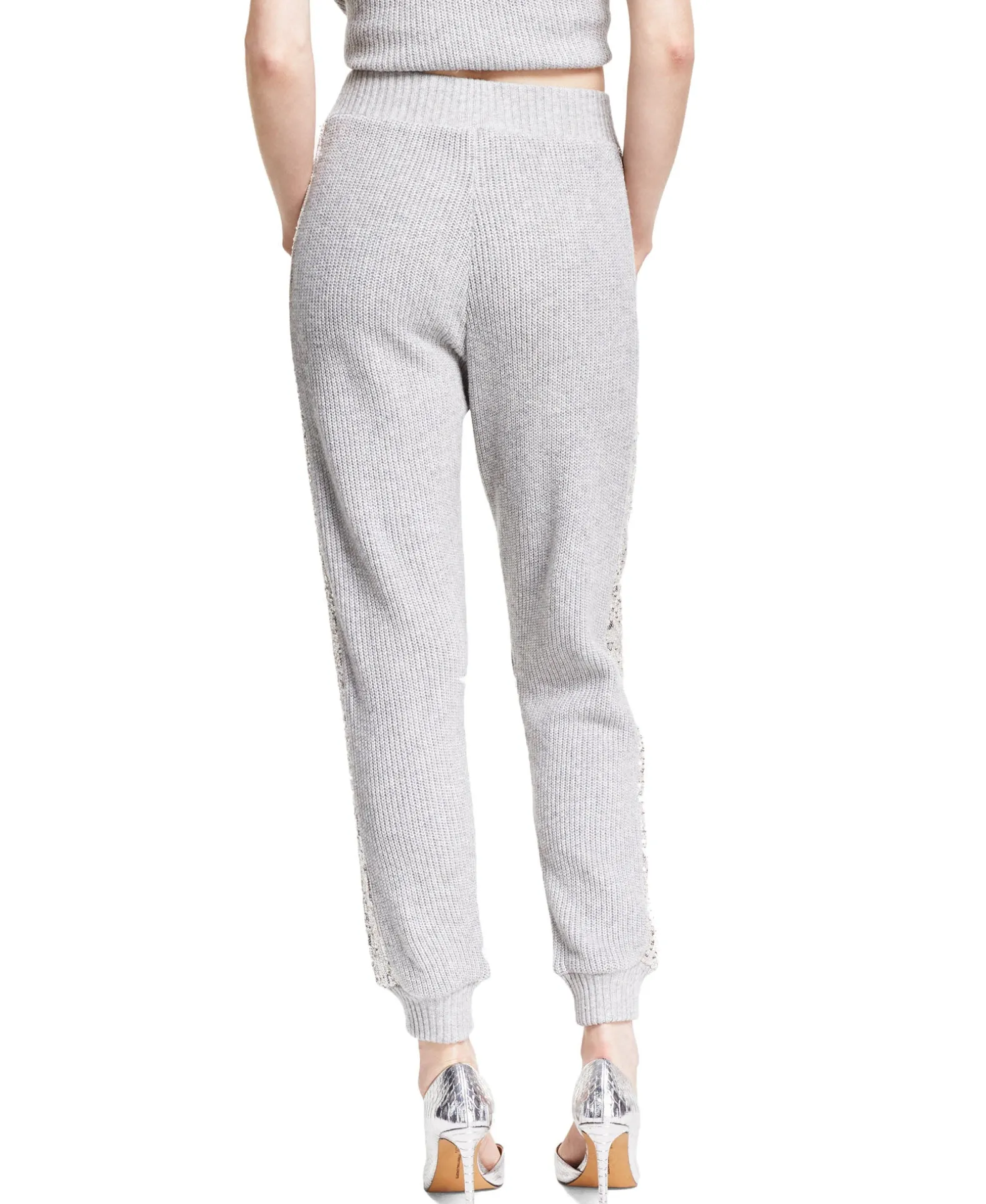 Women's Petite Sequined Jogger Pants