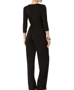 Women's Petite Size Belted Jumpsuit
