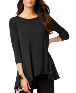 Women's Petite Solid Swing Top