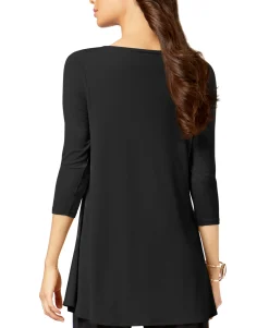 Women's Petite Solid Swing Top