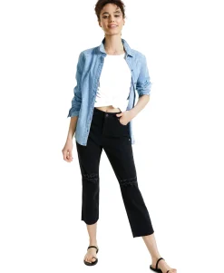 Women's Petite Straight-Leg Cropped Jeans
