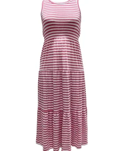Women's Petite Striped Maxi Dress