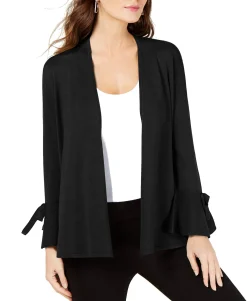 Women's Petite Tie-Sleeve Cardigan