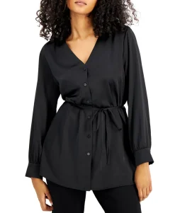 Women's Petite Tie-Waist Top