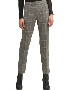 Women's Plaid Straight-Leg Pants