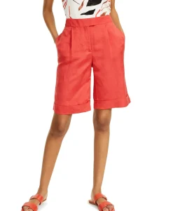 Women's Pleated Bermuda Shorts