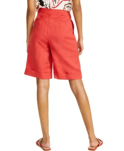 Women's Pleated Bermuda Shorts