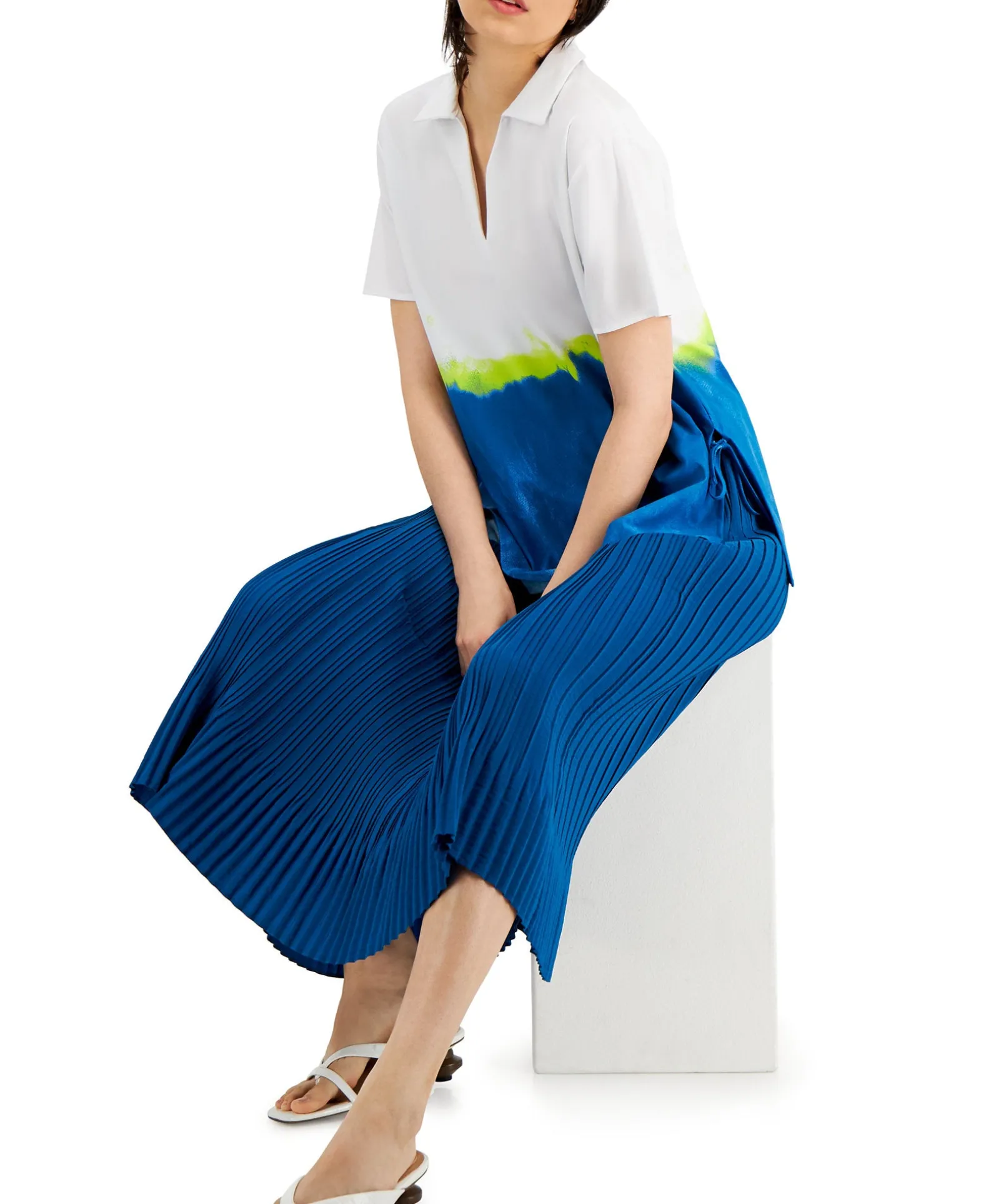 Women's Pleated Midi Skirt