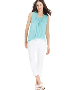 Women's Pleated Sleeveless Top