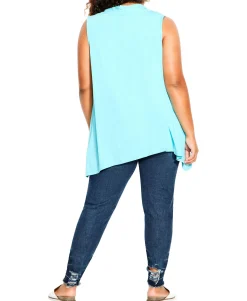 Women's Plus Aria Pleat Top