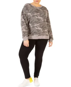 Women's Plus Black Tape Camo-Print Sweatshirt