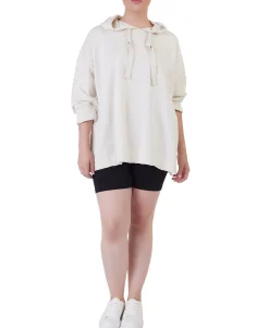 Women's Plus Black Tape Oversized Hoodie