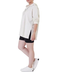 Women's Plus Black Tape Oversized Hoodie