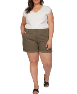 Women's Plus Black Tape Solid Basic Shorts