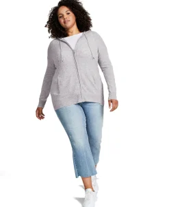 Women's Plus Cashmere Zip-Up Hoodie