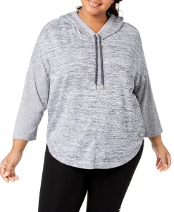 Women's Plus Cowl-Neck Curved-Hem Hoodie