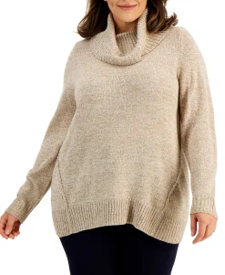 Women's Plus Cowlneck Sweater