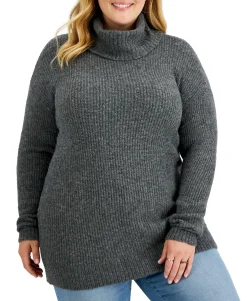 Women's Plus Cowlneck Tunic Sweater