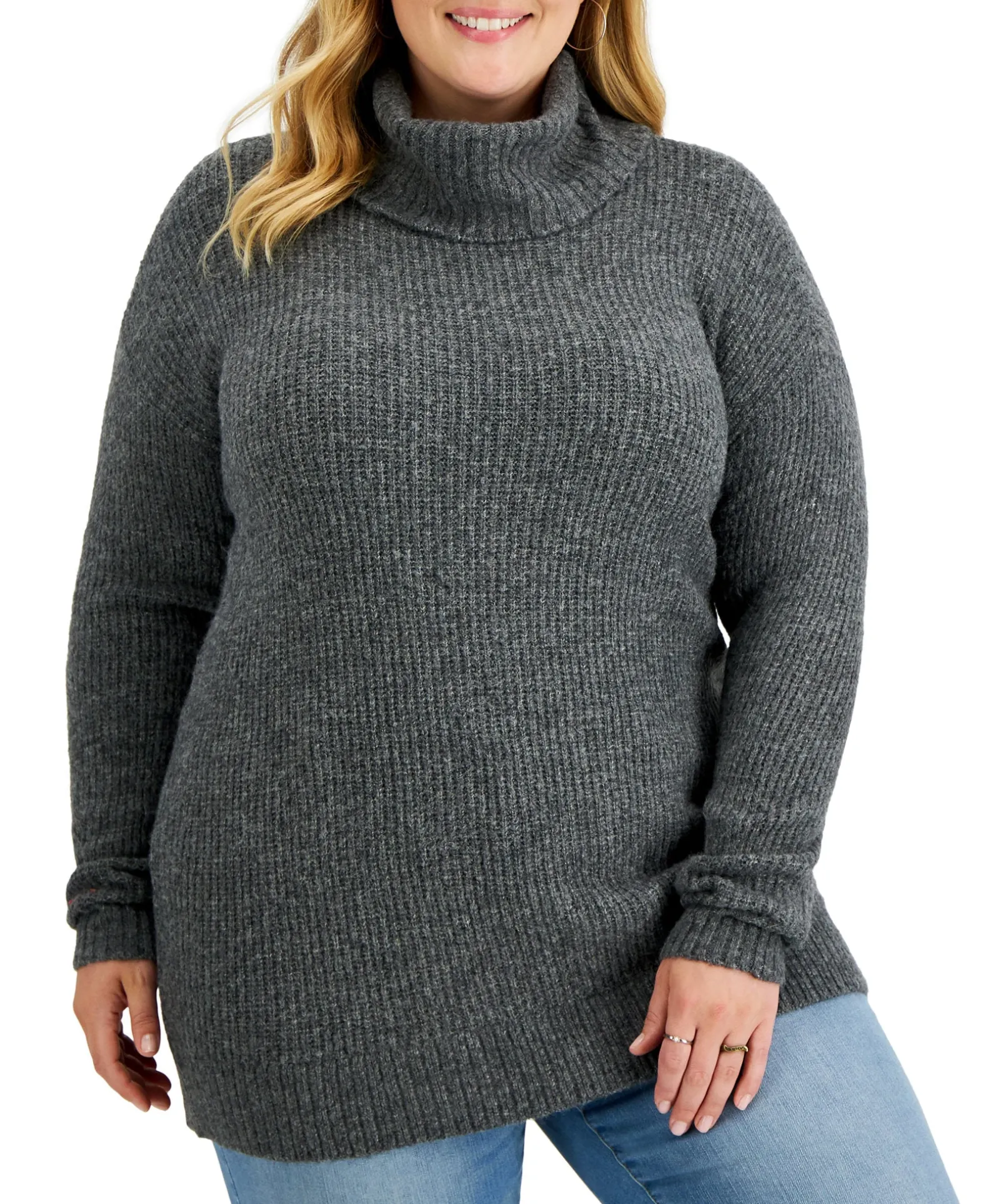 Women's Plus Cowlneck Tunic Sweater