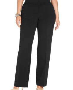 Women's Plus Curvy-Fit Straight-Leg Pants