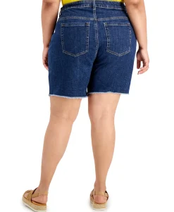Women's Plus Denim Bermuda Shorts