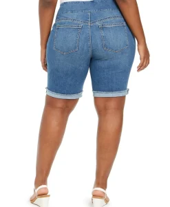 Women's Plus Ella Denim Cuffed Shorts
