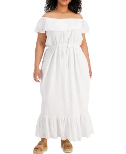 Women's Plus Eyelet Maxi Dress