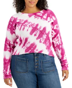 Women's Plus Geode Tie-Dyed Sweater