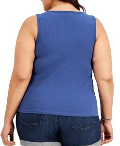 Women's Plus Henley Tank